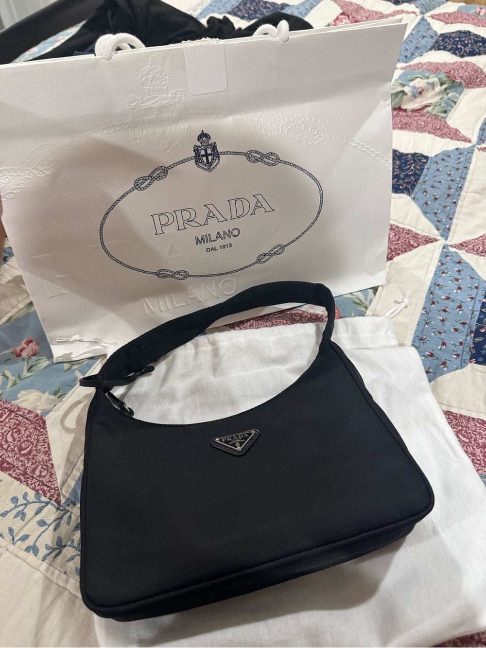 Prada Black Nylon Re-Edition 2000 bag NWT